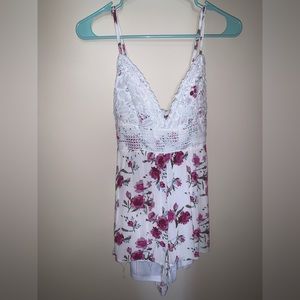 White floral romper